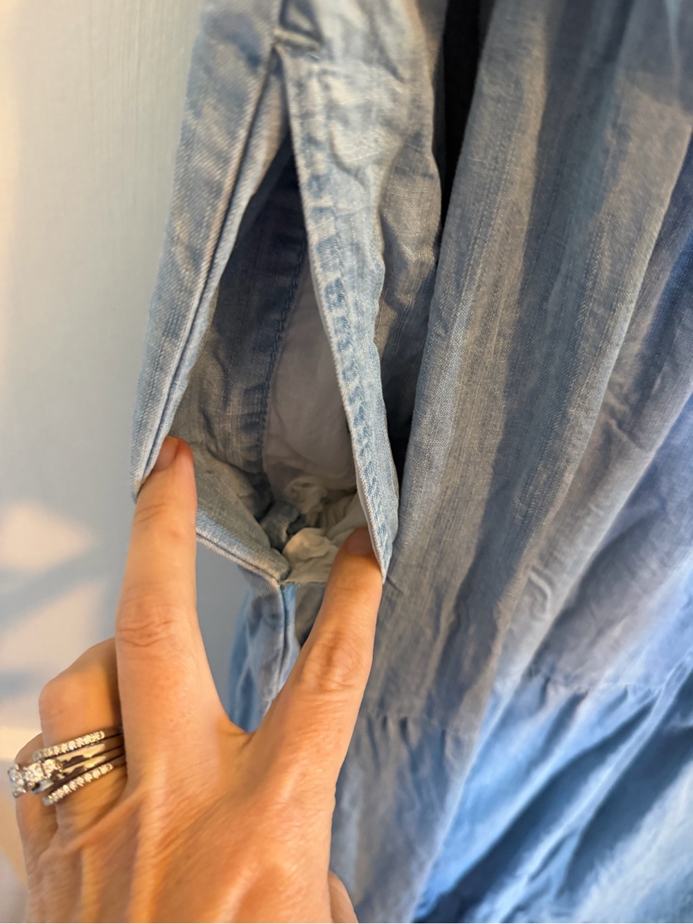 Anthropologie Cloth & Stone Sweet Chambray Maxi Dress - Picture 6 of 8